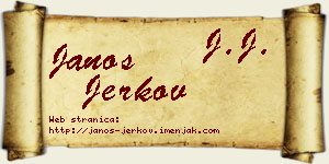 Janoš Jerkov vizit kartica